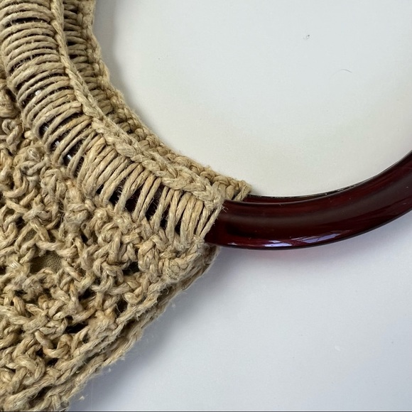 Vintage 1970s Italian Macrame Crochet Bag - Picture 4 of 14